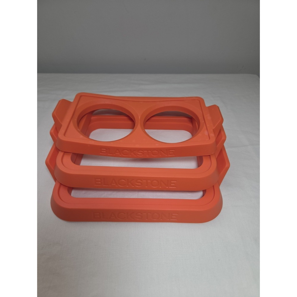 Blackstone Silicone 2-Section Egg Ring Trays 3 Pack Orange Griddle Breakfast